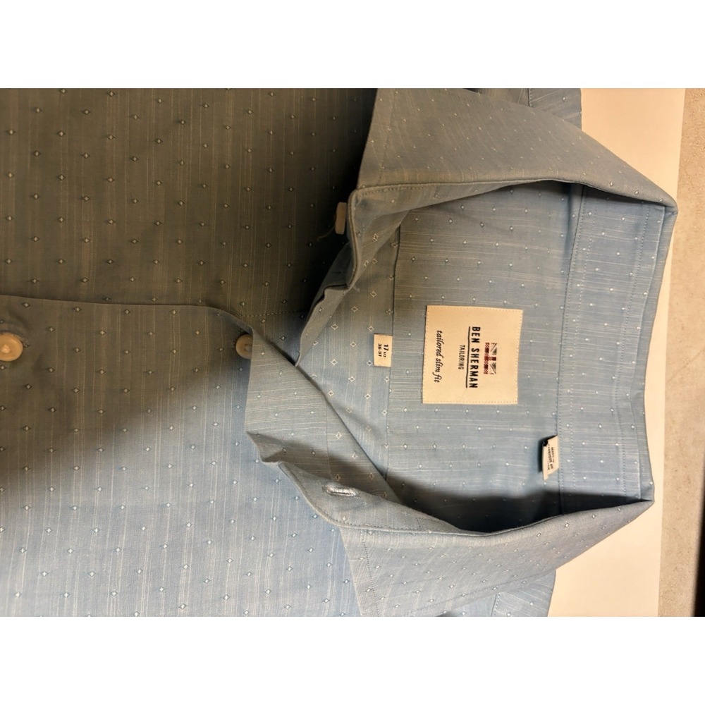 Ben Sherman Tailored Slim Fit Contemporary Rare Classic button‎ down casual 17.5